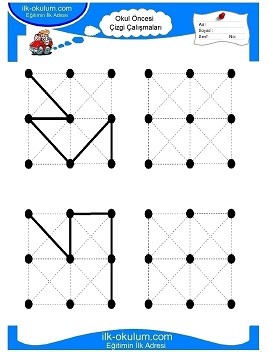 Çocuklar İçin Çizgi Çalışma Sayfaları 